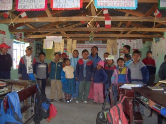 Besuch in Schule, Pampa Cañaos