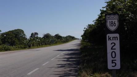Ein kurzes Stück auf der Panamericana, die von Alaska bis Feuerland führt