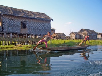 Inle lake Dorf am Inle See