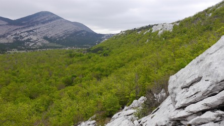 Blick zurück auf die Hochebene Veliko Rujno