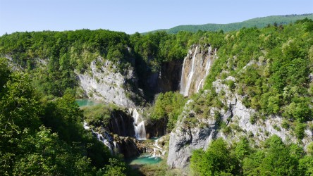 Großer Wasserfall Veliki slap, Plitvice untere Seen