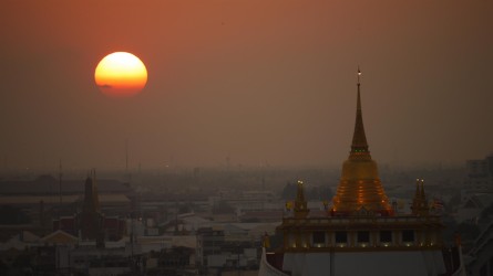 Sonnenuntergang von Hotelterrasse