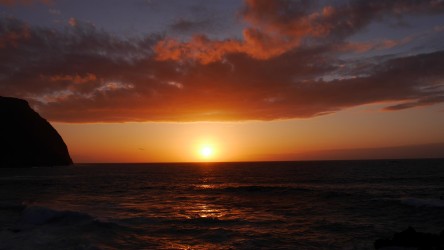 Sunset vom Hotelzimmer, Porto Moniz