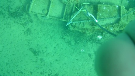 Blockierter Anker auf 7 m, Sounion