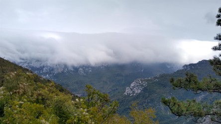 Eine typische Borawalze stürmt über das Velebit