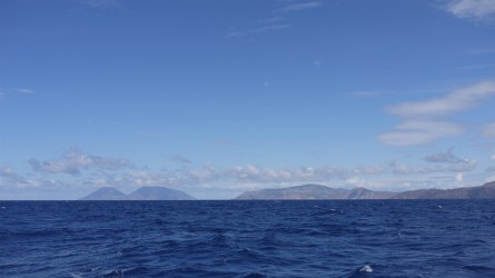 Blick zurück auf Salina & Lipari
