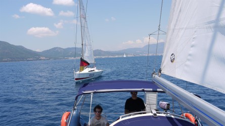 Auslaufen aus der Bucht von Marmaris
