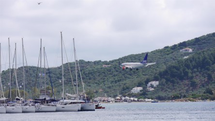 Landeanflug neben dem Schwimmsteg