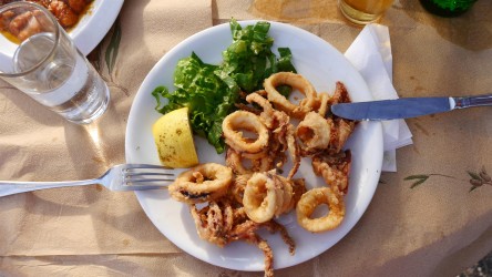 Kalamari, Restaurant Mylos, Skiathos
