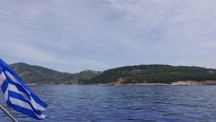 Blick auf die Oberstadt, Alonnisos Chora