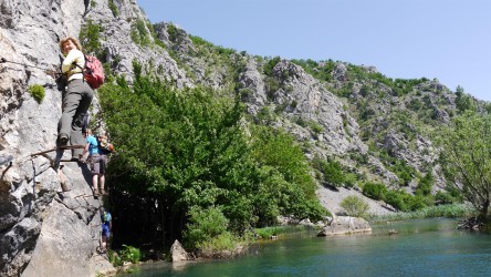 Herta am Seil über der Krupa