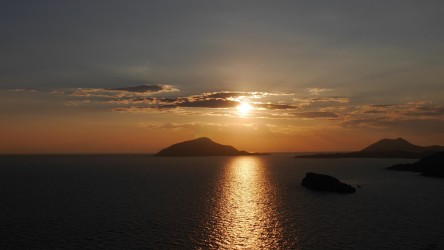 Sonnenuntergang, Golf von Athen