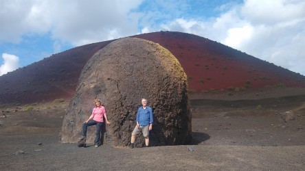 Vulkanische Bombe vor der Caldera Colorada