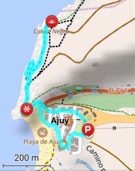 Route Cuevas de Ajuy © OsmAnd/OSM