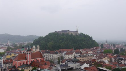 Blick auf Grajski grič - Burgberg