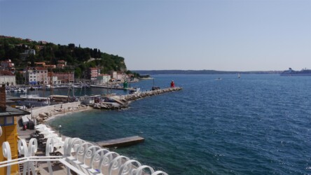 Ausblick vom Balkon, Hotel Piran