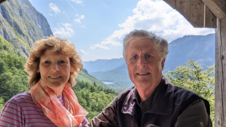 Blick ins Tal beim Savica Wasserfall