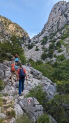 Aufstieg in die Mala Paklenica Schlucht