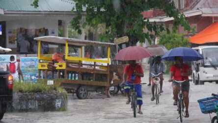 Regentag in La Digue
