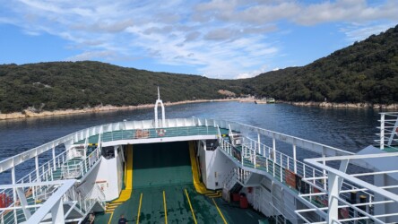 Auslaufen von Krk mit Kurs Rab