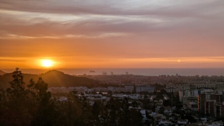 Sonnenaufgang über Málaga