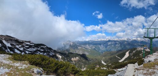 Panoramablick im Skigebiet Vogel