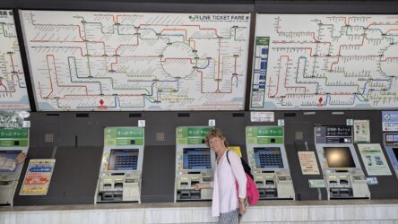 Herta beim Ticketkauf