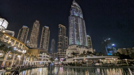 Fountain Lake bei Nacht